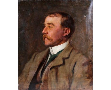 William Robert Symonds, (1851-1934) portrait of a gentleman, initialled W.R.S. and dated 1905, 54cm X 64cm unframed