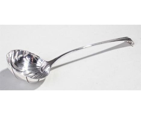 Victorian silver ladle, London 1898, maker Charles Stuart Harris, the reeded top above a shaped ladle bowl, 4.5oz