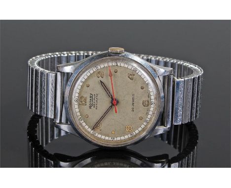 Rotary Maximus automatic gentleman's stainless steel wristwatch, the champagne signed dial with luminous Arabic hours, case 3