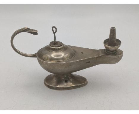 An Egyptian silver 'Aladdin Magic' style oil lamp, 735.gLocation:If there is no condition report, please request.