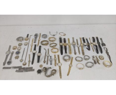 A collection of ladies and gents wristwatches, most examples A/F, to include Timex, Avia, Rotary, Sekonda and others, along w