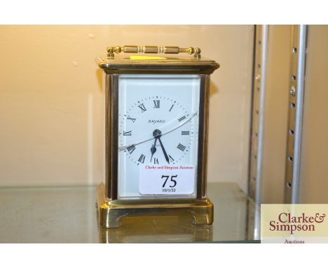 A Bayard eight day brass cased carriage clock  AF