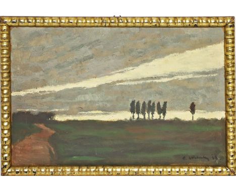 Wehrle, Paul Josef (1884 Karlsruhe - wohl München 1966) "Nach dem Regen (Abendstimmung)", so verso betitelt, dat. 1916 und si