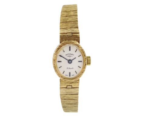 Rotary 9ct gold ladies manual wind bracelet wristwatch, hallmarkedCondition Report:Approx 12gm (excluding movement), movement