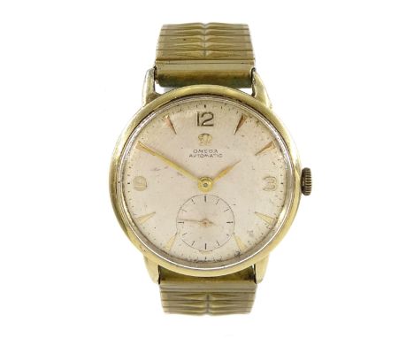 Omega gentleman's 14K gold filled automatic bumper wristwatch, Cal., Ref. F6212, serial No. 11155439, silvered dial, with sub