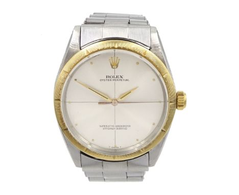 Rolex Oyster Perpetual Zephyr gentleman's gold and stainless steel wristwatch, Cal. 1570, Ref. 1008, serial No. 1616650, zeph