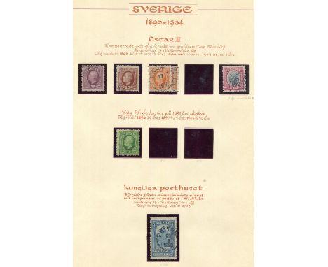 A Sweden stamp collection in six albums, mint and used from 1858 - 1980s, including booklets, booklet panes, postal history, 