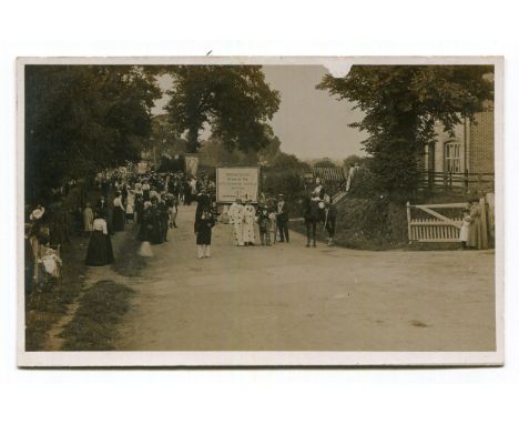 A collection of approximately 55 postcards of West Sussex, including photographic postcards titled 'North View, Ford Manor', 