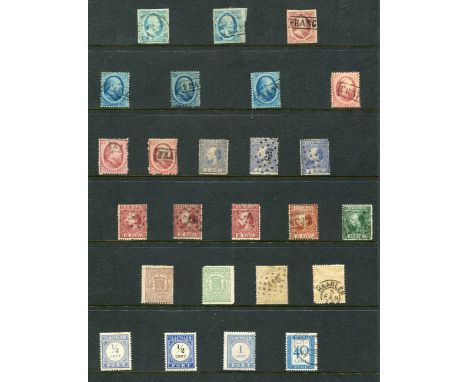 A collection of Netherlands stamps in three stock albums from 1852 imperfs, 1899 2½ gulden mint, commemoratives up to 2001 mi