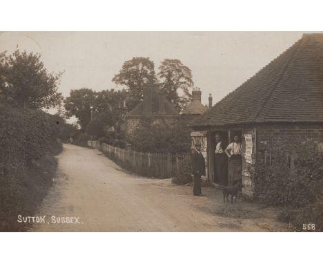 SUTTON. A collection of 36 postcards of Sutton and Heyshott, West Sussex, including photographic postcards titled 'Court Farm
