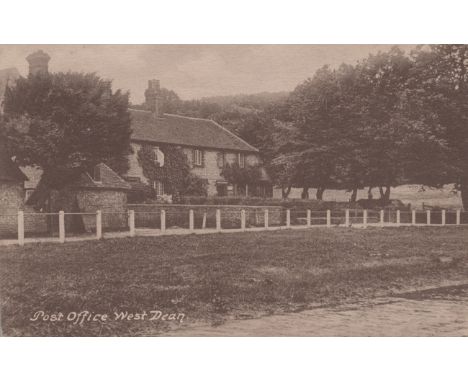 WEST DEAN. A collection of 38 postcards of West Dean and its West Sussex environs, including photographic postcards titled 'T