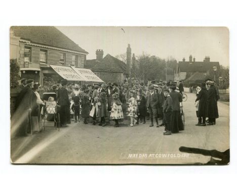 COWFOLD. A collection of 43 postcards of Cowfold, West Sussex, including photographic postcards titled 'Henfield Road, Cowfol