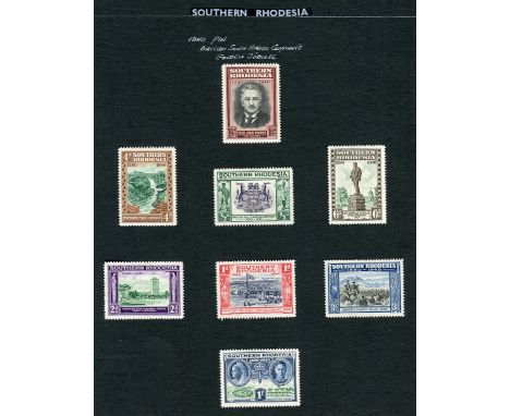 British Commonwealth stamp collection in four albums, George VI period, mostly short sets, plus Great Britain mint blocks fro