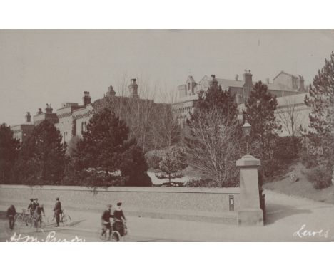 LEWES. A collection of approximately 111 postcards of Lewes and its East Sussex environs, including photographic postcards ti