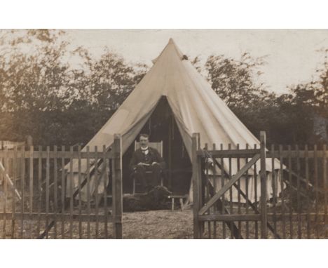 A large collection of postcards in 9 albums, the majority relating to British holiday camps, camping sites and caravan parks,