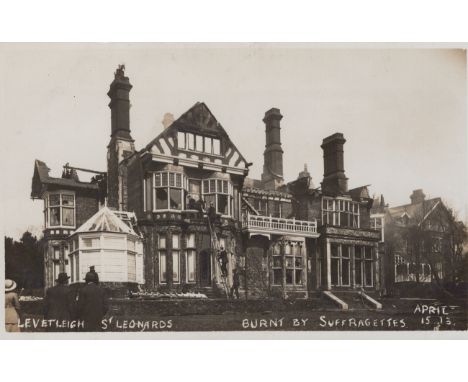 HASTINGS &amp; ST LEONARDS. A collection of 12 postcards of fires in the Hastings and St Leonards area, including photographi