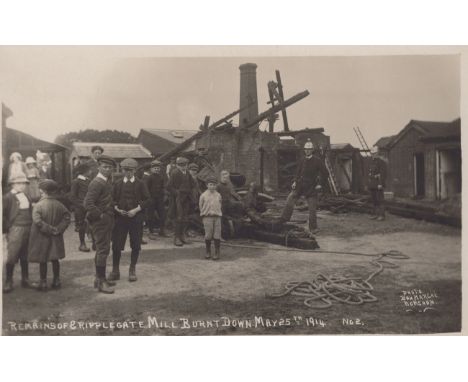 HORSHAM &amp; SOUTHWATER. A group of 3 photographic postcards of disaster interest comprising postcards titled 'Remains of Cr