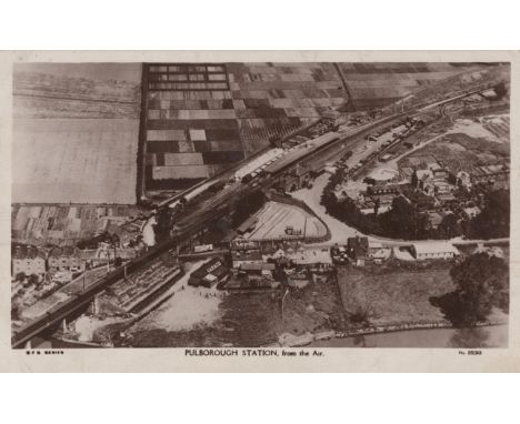 AERIAL VIEWS, SUSSEX. An album containing approximately 146 postcards published by Surrey Flying Services, including many aer