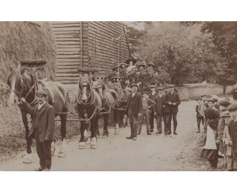 RINGMER. A collection of 49 postcards of Ringmer, East Sussex, including photographic postcards titled 'Cattle Killed by Ligh