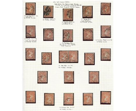 A Falkland Islands used stamp collection in two albums from 1878, 1891-1902 ½d - 1 shilling shades, watermark varieties, 1891