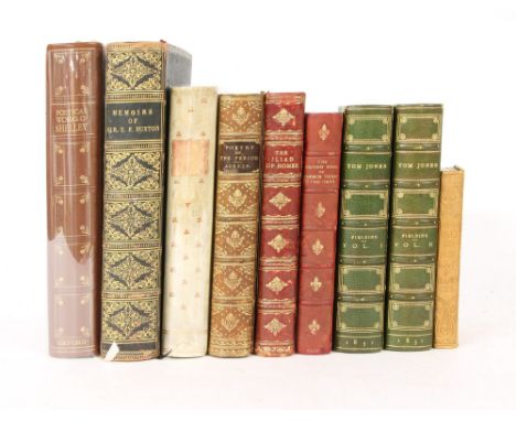 BINDING: 1- Austen, A: The Poetry of the Period. R Bentley, 1870, 1st. Full tree calf; little rubbed and front hinges cracked
