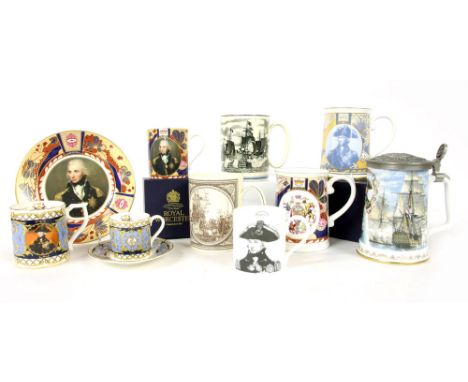 A collection of Nelson memorabilia , to include tankards, cups and saucers, ornaments, booklets etc