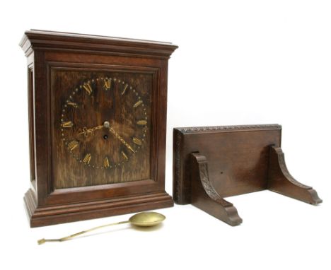 A 19th century bracket clock by Thwates and Reed, London, in a later oak case with bracket, 30cm wide, 18cm deep, 43cm high