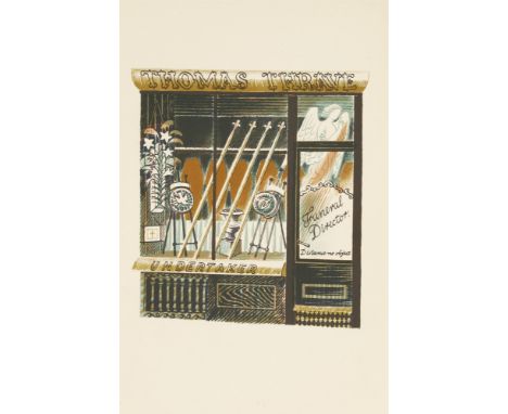 Eric Ravilious (1903-1942)  'UNDERTAKER'  Lithograph, from 'High Street', c.1938  23 x 15cm, unframed 