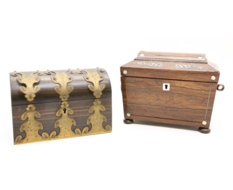 19th century mahogany and other boxes , kitchenalia, tea caddy, etc