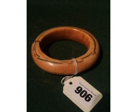 Vintage African Ivory Bangle Bracelet 