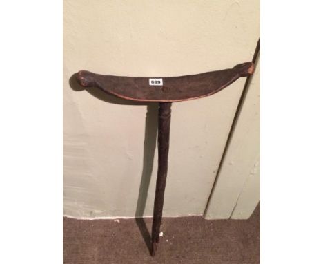 African Wooden Shooting Stick / Seat 