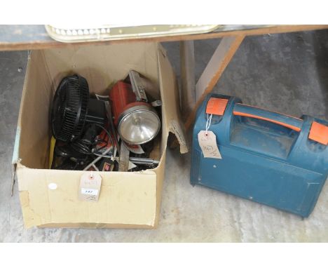 A quantity of tools to include a Black & Decker power drill together with assorted accessories, various further tools includi