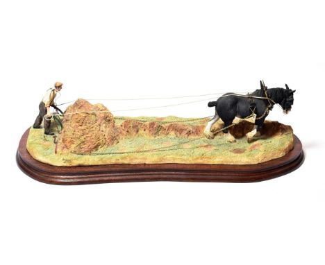 Border Fine Arts 'A Clean Sweep' (Gold Edition), model No. B0591 by Ray Ayres, limited edition 334/950, on wood base, with ce