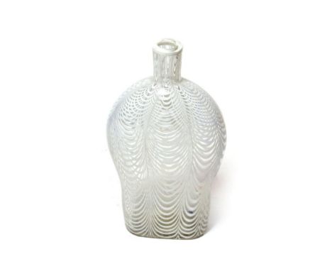 A 19th century Nailsea glass flask