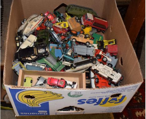 Various unboxed Diecast including a few Mattel Hotwheels red line models (all a.f.) (one box)