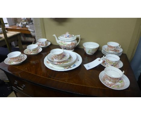 A Regency Hilditch & Son Oriental influence part tea service