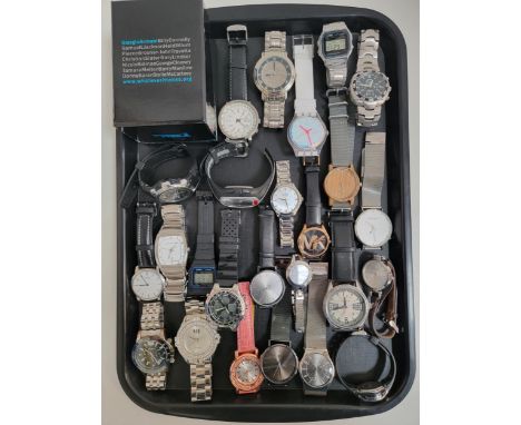 SELECTION OF LADIES AND GENTLEMEN'S WRISTWATCHESincluding Casio, Swatch, Slazenger, Michael Kors, Hugo Boss, Citizen, Christi