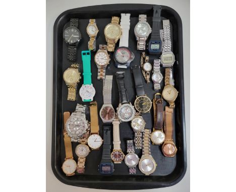 SELECTION OF LADIES AND GENTLEMEN'S WRISTWATCHES including Casio, Swatch, Citizen, Fossil, Michael Kors, Sekonda, Hugo Boss, 