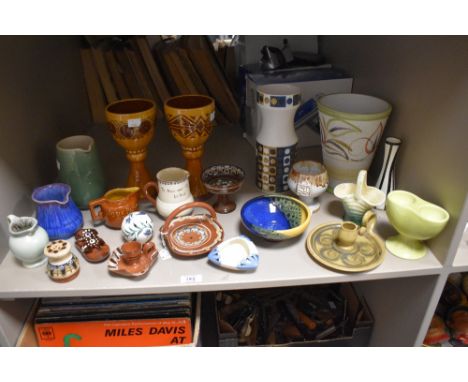 A group of ceramic table ware, to include a Hornsea vase, a Dartmouth potteryjug, a Lovatts stoneware jug ect, ( 22 ).