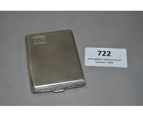 Silver Engine Turned Card Case - Birmingham 1936, Approx 40g 