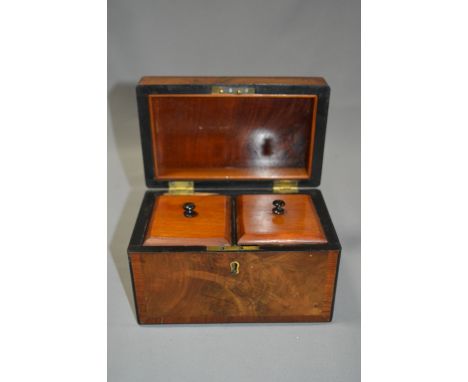 Walnut Inlaid Tea Caddy 