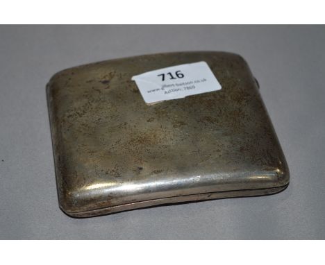 Hallmarked Silver Cigarette Case - Birmingham 1919, Approx 133g 