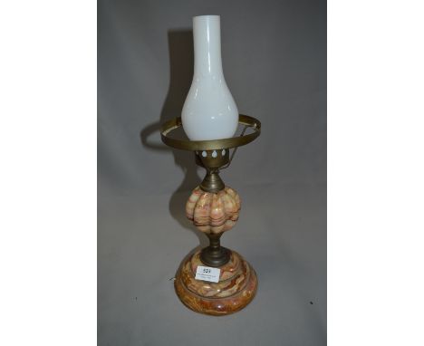 Onyx Oil Lamp (Converted to Electric)