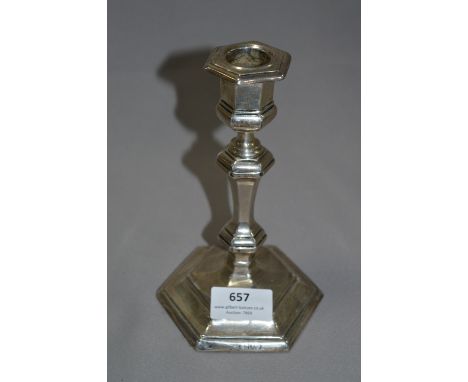 Hallmarked Silver Candlestick 