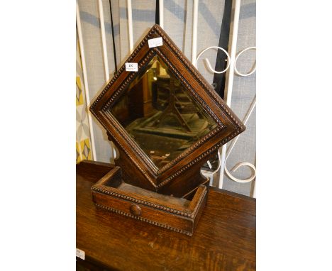 Oak Framed Hall Mirror with Shelf 