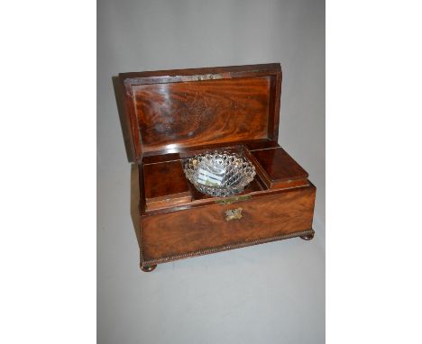Sarcophagus Shaped Tea Caddy with Twin Interior 