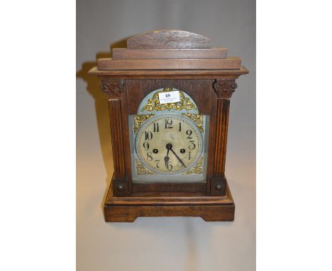 Oak Cased Mantel Clock 