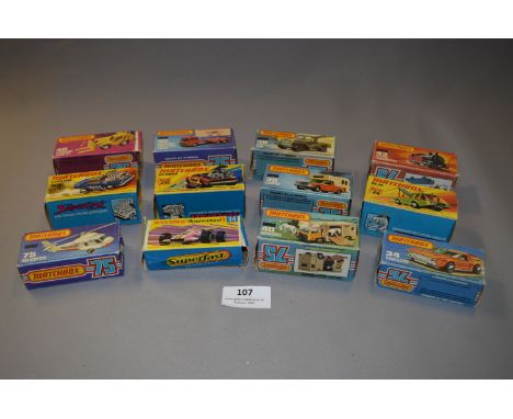 Twelve Boxed Matchbox Model Vehicles 