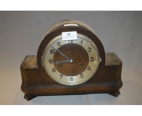 Oak Cased Mantel Clock 