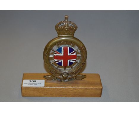 The Royal Automobile Club Car Mascot with Enameled Union Jack  